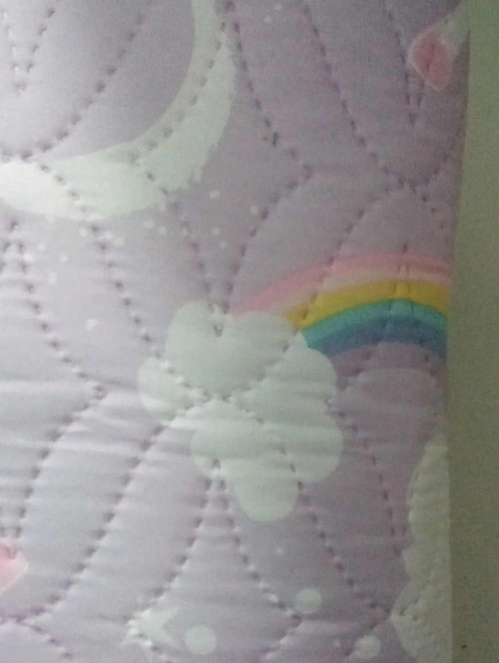 Lavender Rainbow Quilt Set with Pillow Twin NWT $79.99
